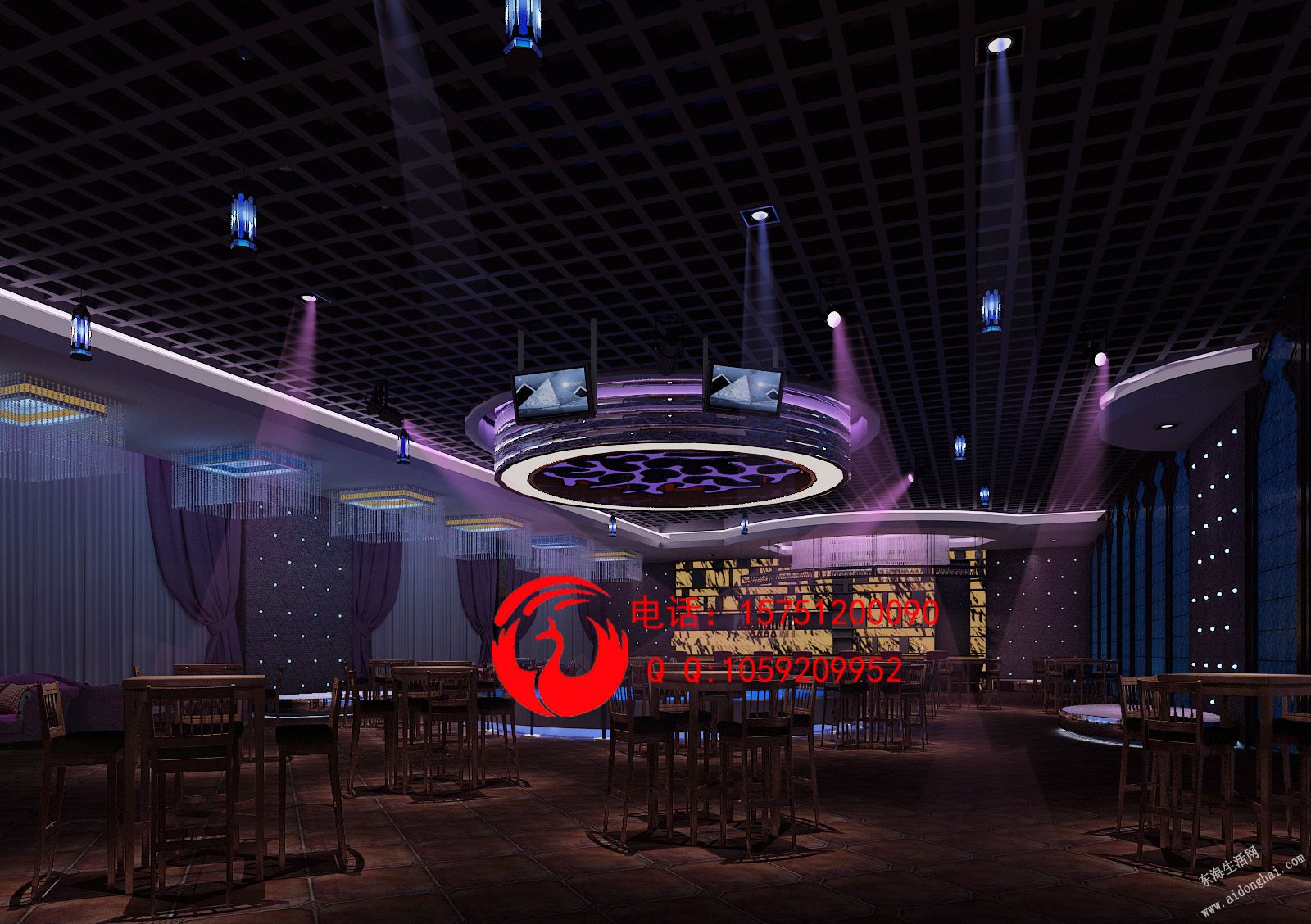 做的一个东海酒吧大厅和迪吧设计效果图